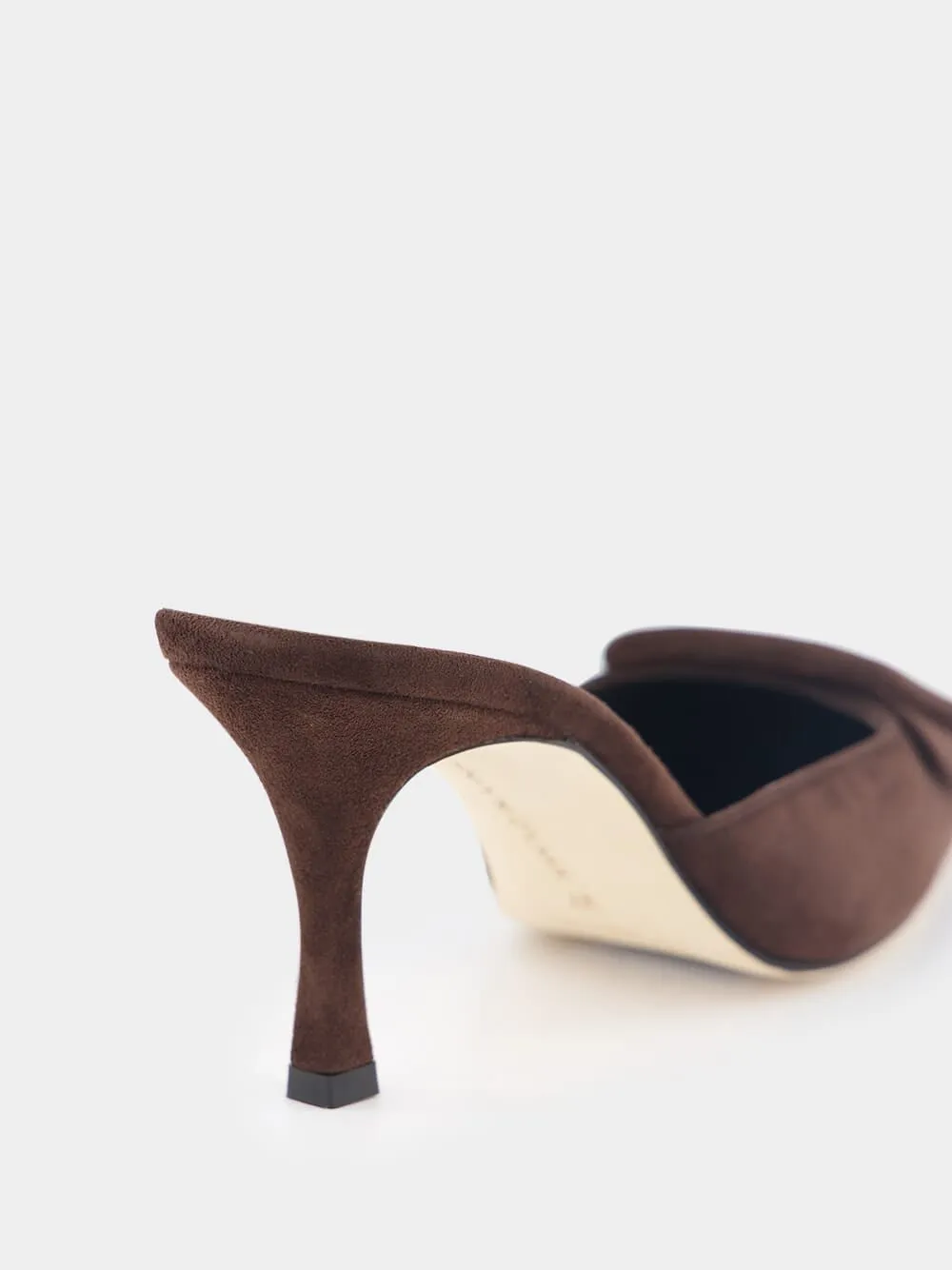 70mm Buckle-Detail Pointed Mules