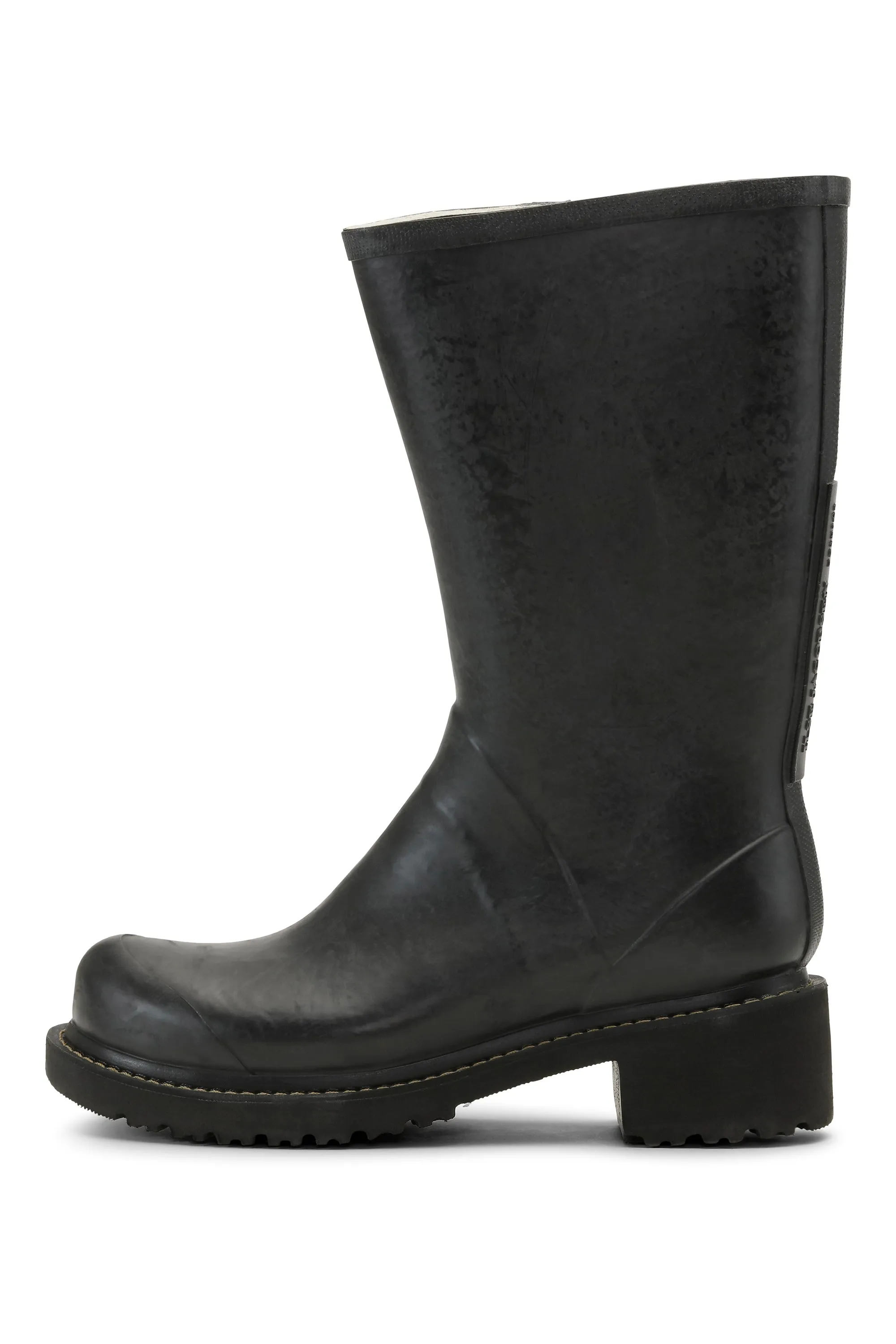 Halbhohe Gummistiefel Mit Reißverschluss - Black
