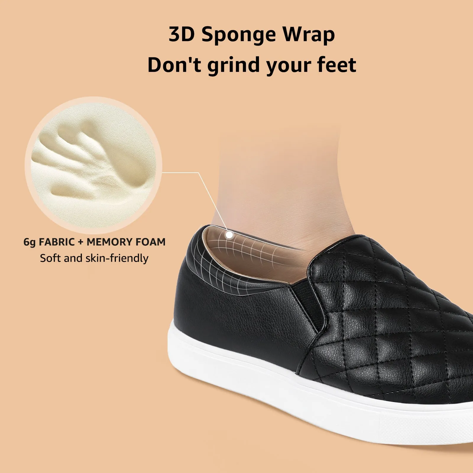 STQ Loafers for Women Memory Foam Slip On Sneakers EleeS Quilted 1.0 Comfort Fall Shoes